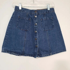 BDG Snap Button Denim Skirt